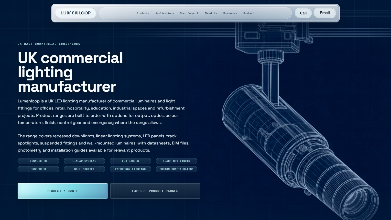 Lumenloop website designed by Foxdog